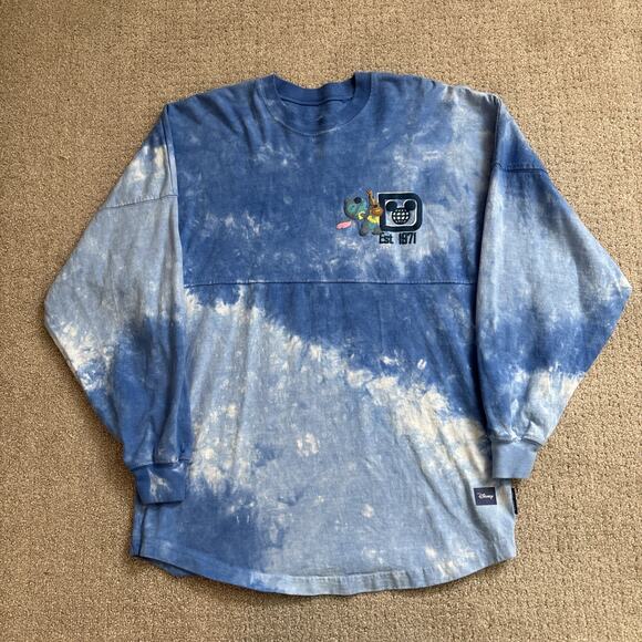 Walt Disney World Stitch Hawaiian Vacation Spirit Jersey Adult Sz XS Blue Shirt - Picture 3 of 10